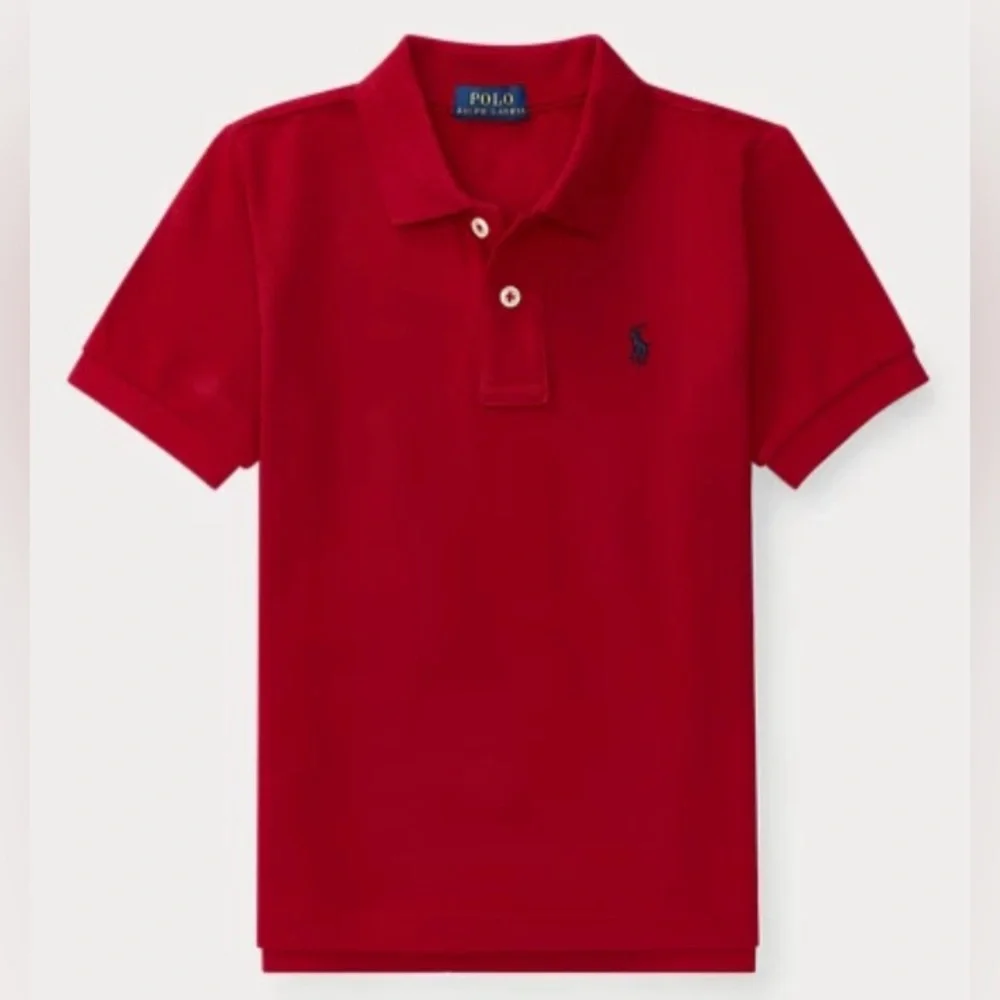 Vintage Polo by Ralph Lauren Boy’s Sz 5 Red Pique Knit Short Sleeve Polo‎